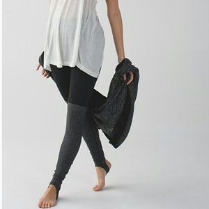 Lululemon Black and gray stirrup legging